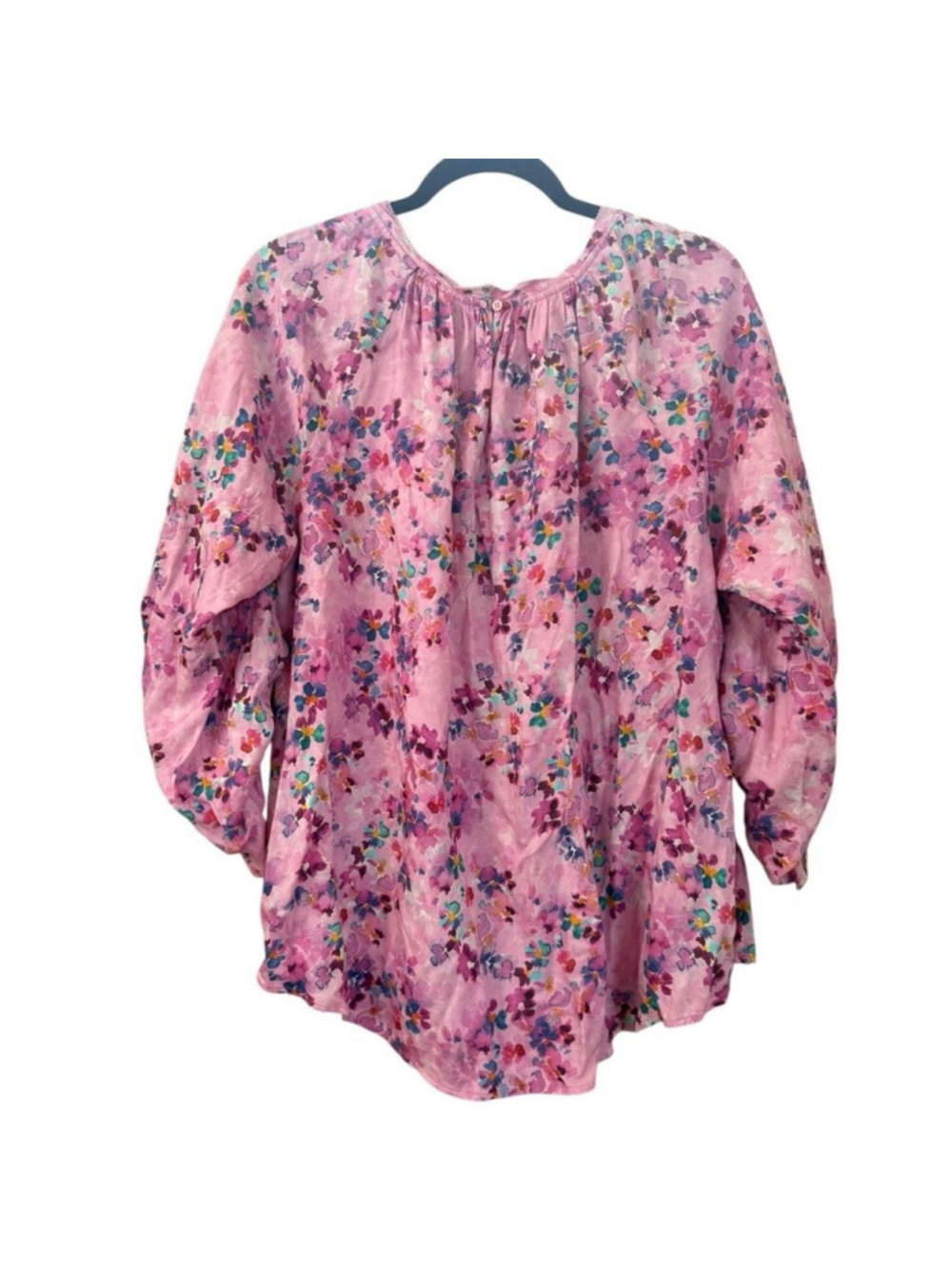 Soft Surroundings Brialla Pink Floral Blouse Top - size XL
